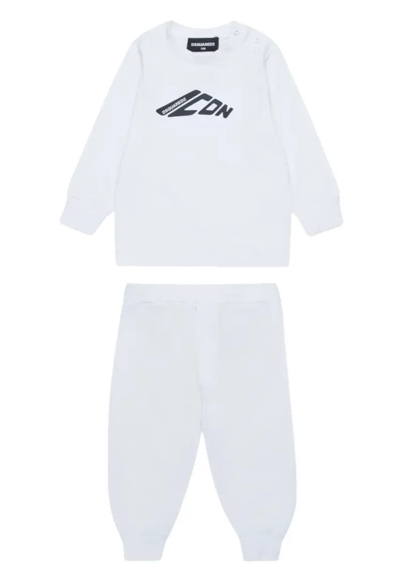 Completo Tuta Bambino unisex Dsquared2 Icon WHITE