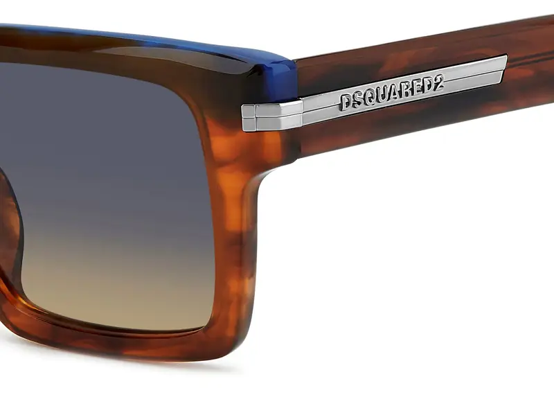 Dsquared2 D2 0161/G/S EX4/IE Occhiali da sole Blu Sfumato miniatura 2