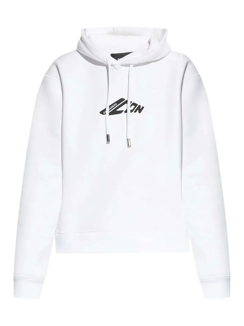 D2 Icon Hoodie Bianco