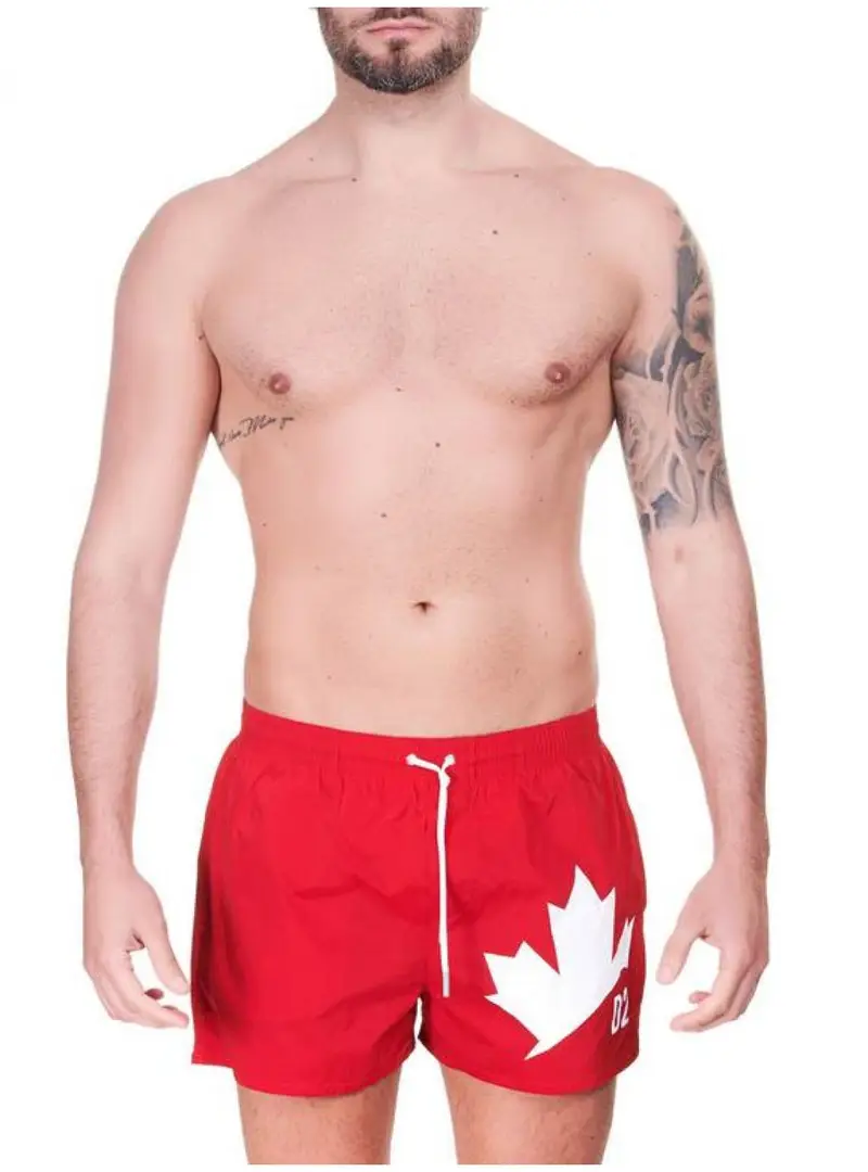 Dsquared2 - D2 Leaf Swim Trunks D7B643640 600 ROS