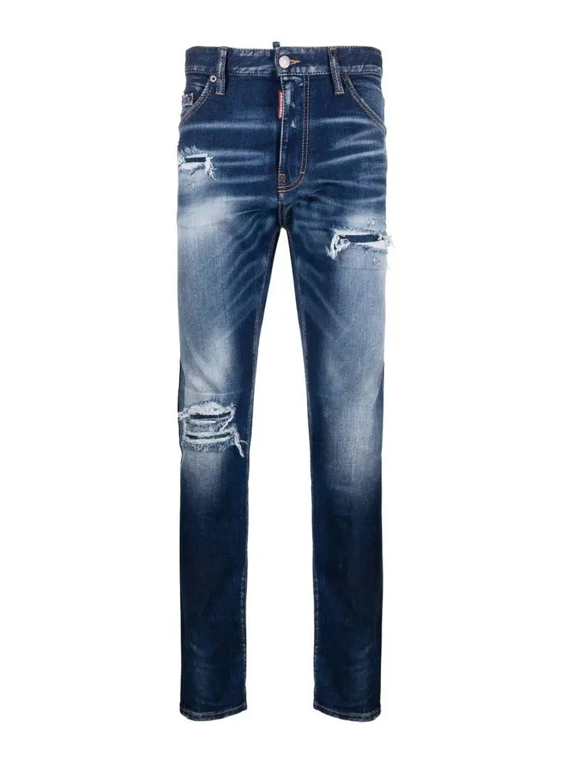 Denim attillato Blu