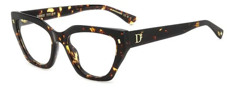 Dsquared2 Donna D2 0117 086 Montature da vista Acetato Havana  Cat Eye