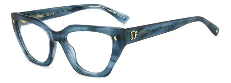 Dsquared2 Donna D2 0117 38I Montature da vista Acetato Blu  Cat Eye