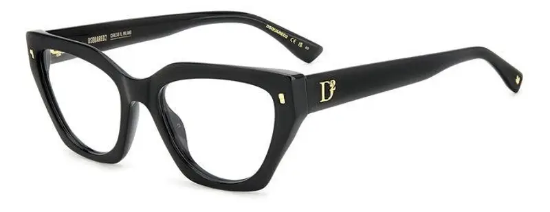 Dsquared2 Donna D2 0117 807 Montature da vista Acetato Nero  Cat Eye