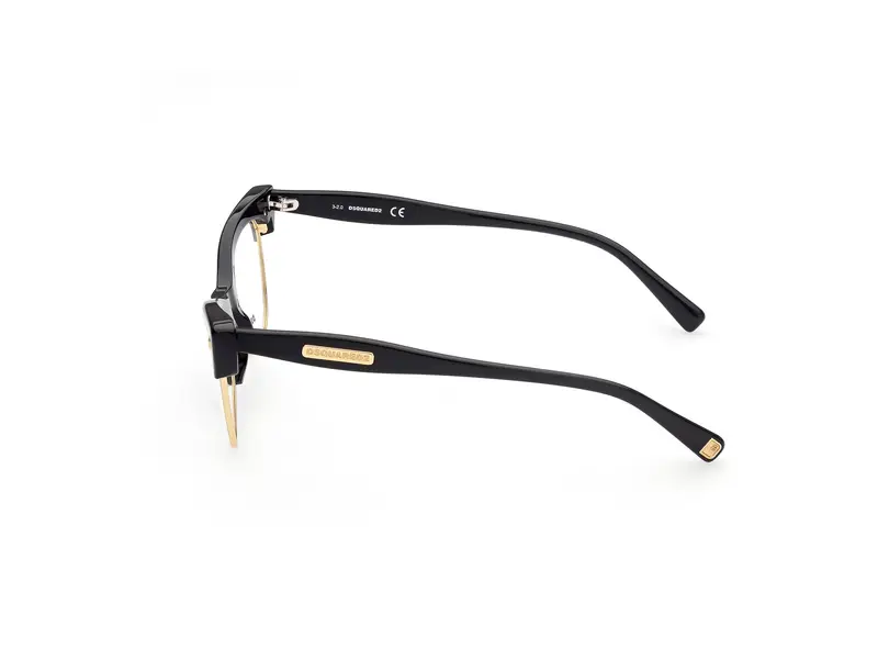 Dsquared2 Donna DQ5332 001 Montature da vista outlet Acetato Nero Cat Eye miniatura 2
