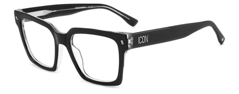 Dsquared2 Donna ICON 0019 7C5 Montature da vista Acetato Nero  Squadrata