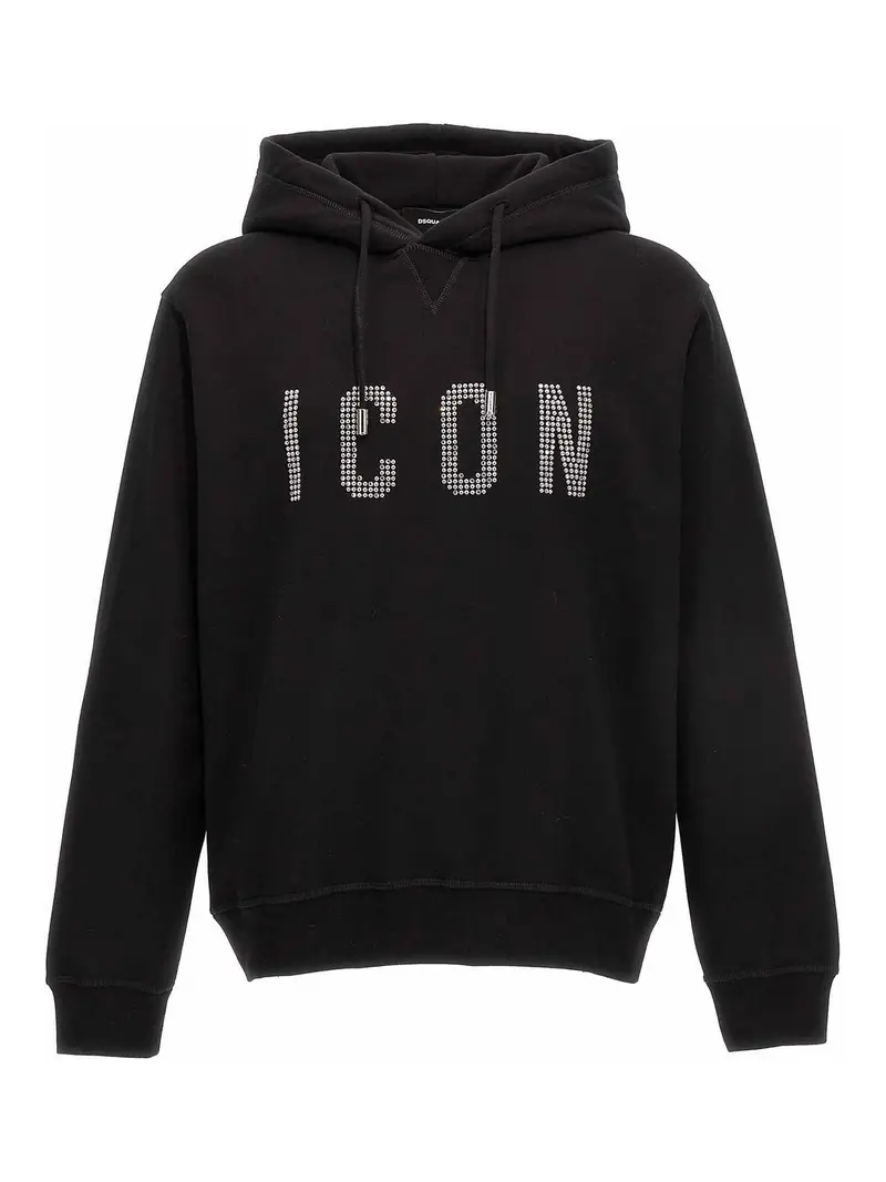 felpa con cappuccio icona Nero