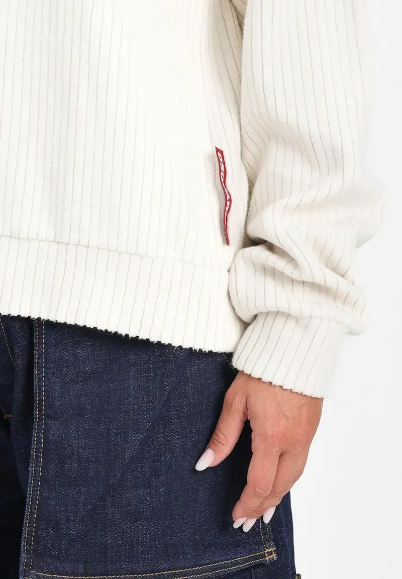 DSQUARED2 Felpa girocollo panna per donna, ragazzi e bambini in velluto a coste miniatura 2