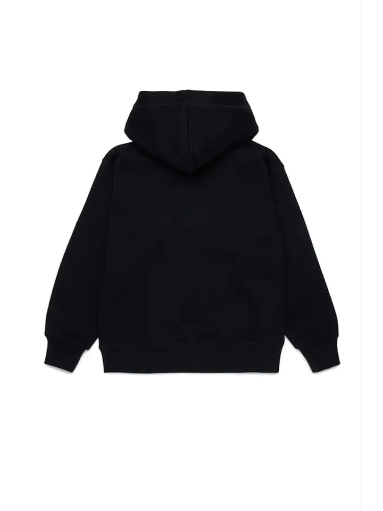 felpa nera bambino con logo miniatura 2