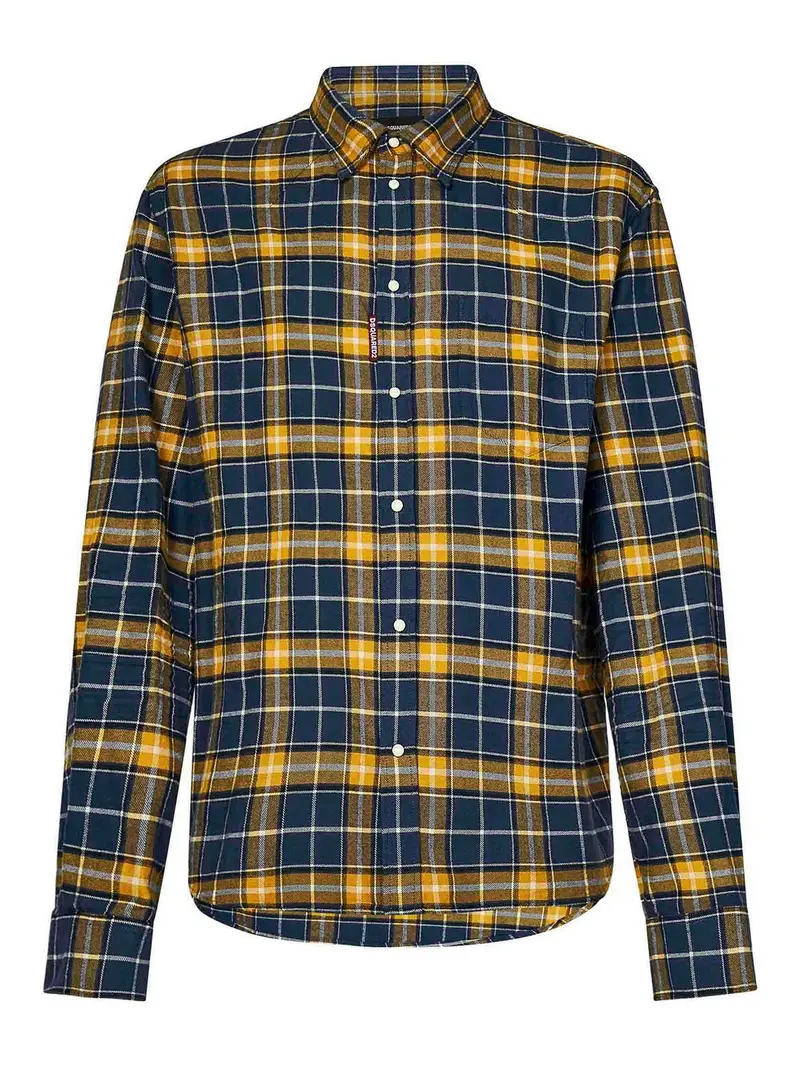 Flanella a quadri canadesi Camicia Blu