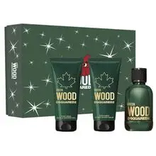 Green Wood set regalo EDT 100 ml, gel doccia 100 ml e balsamo dopobarba 100 ml
