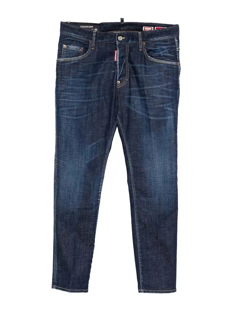 Jeans a gamba dritta in denim Blu