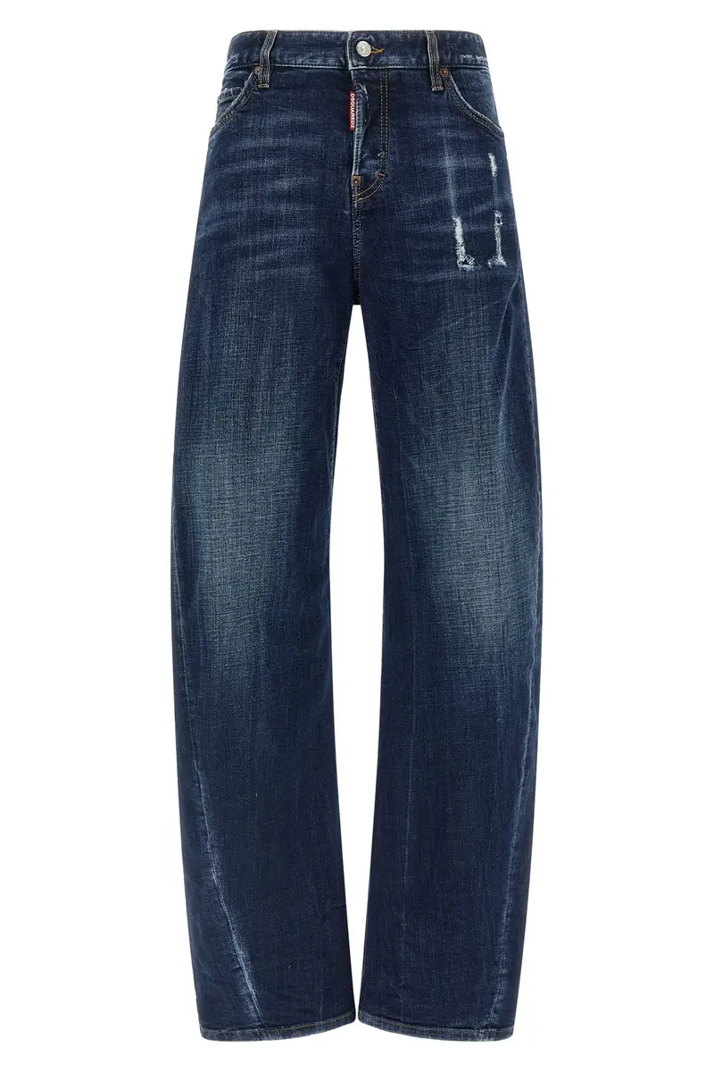 Jeans Loose Twist Jeans Blu