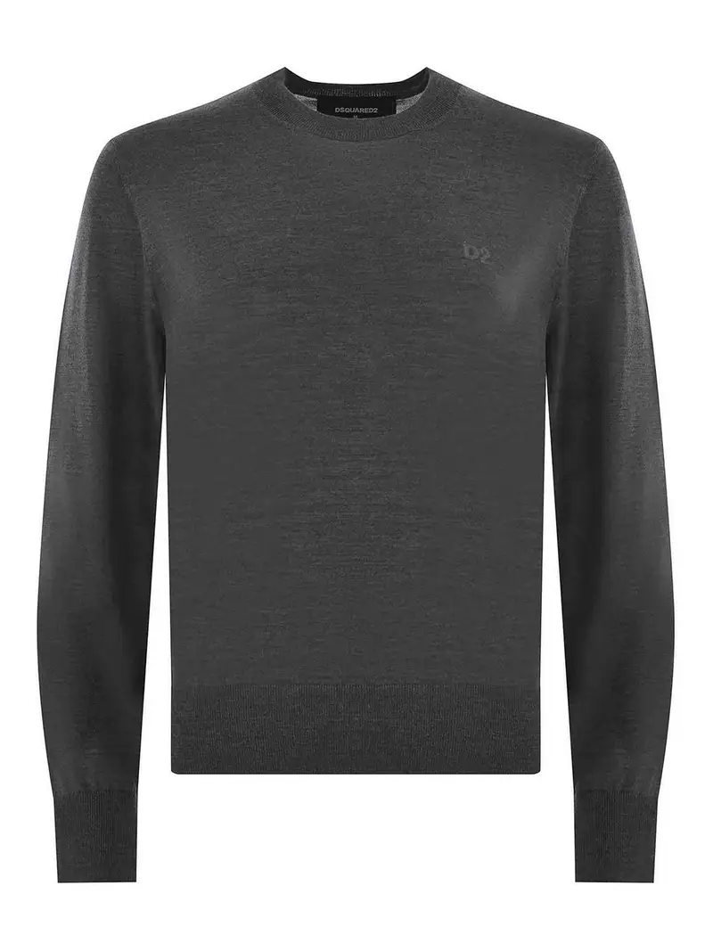 Maglione dsquare fatto di lana vergine Grigio