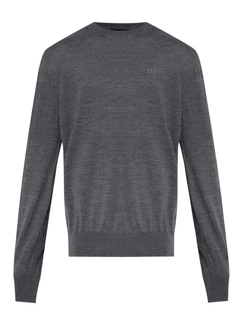 Maglione grigio di lana vergine