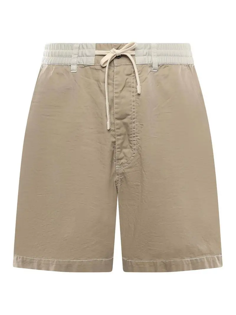 Pantaloncini in twill di cotone Beige