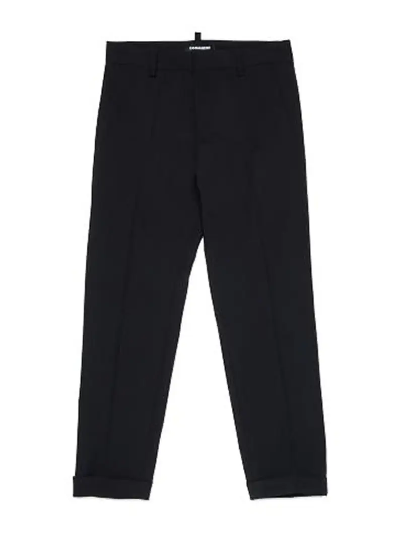 Pantalone Con Targhetta Logo Nero