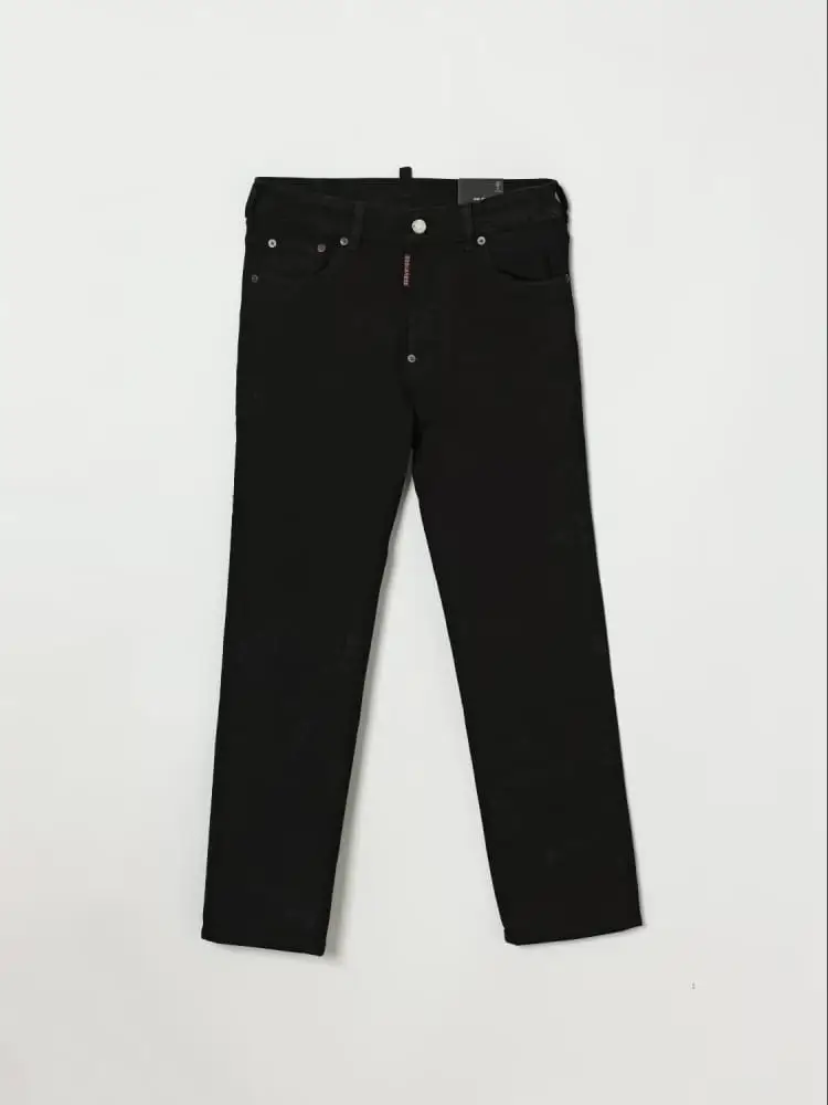 pantalone in denim nero bambino mai logo