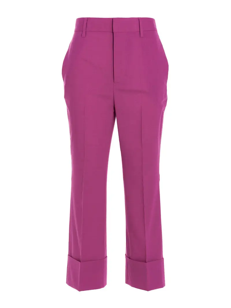 Pantaloni con risvolti Fucsia