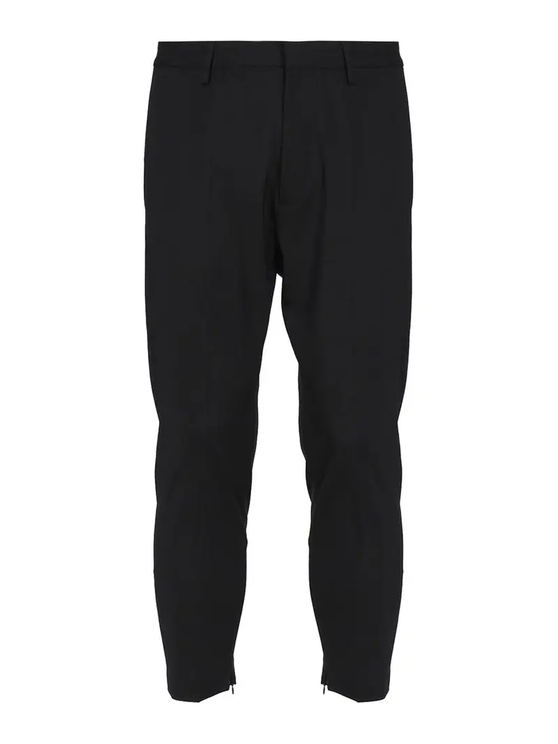 Pantaloni tecnici in lana Nero