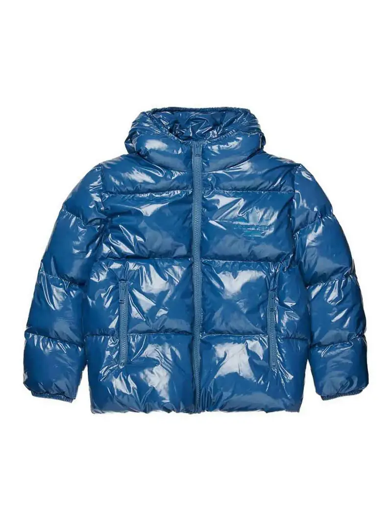 Piumino Con Logo Blu