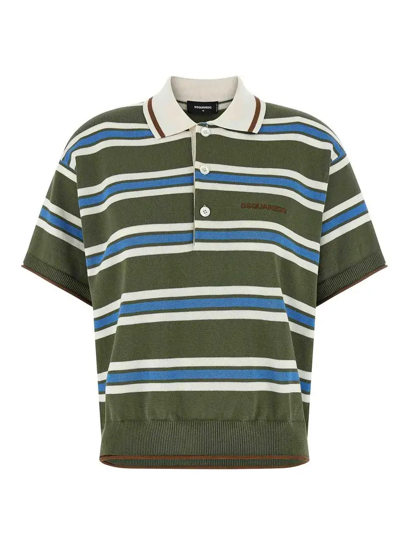 Polo in maglia a righe Multicolore