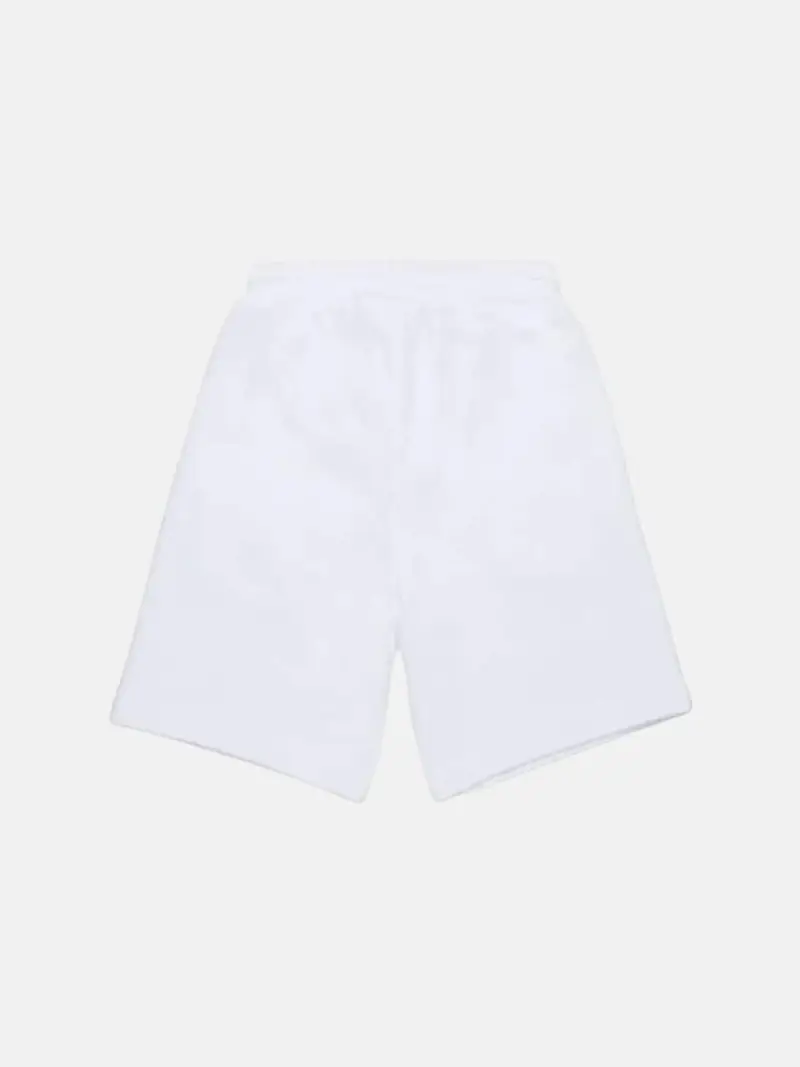 Dsquared2 shorts bianco ragazzo in cotone maxi logo sul fondo miniatura 2