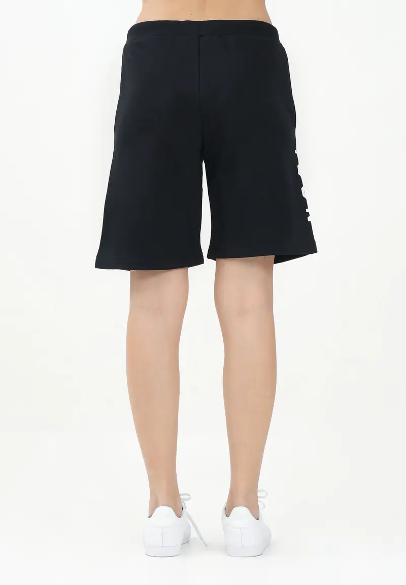 DSQUARED2 Shorts sportivo nero per donna, ragazzi e bambini con stampa logo miniatura 2