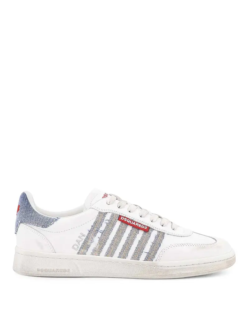 Sneakers Low-Top In Pelle Bianco