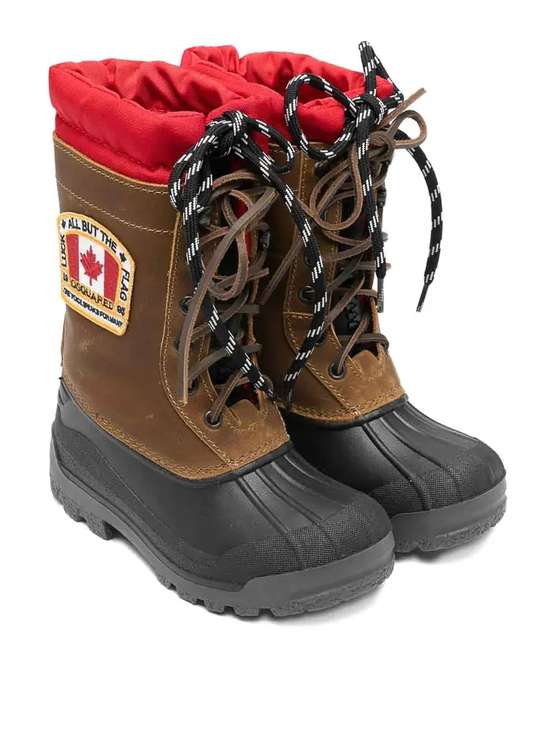 Stivali Con Applicazione Marrone