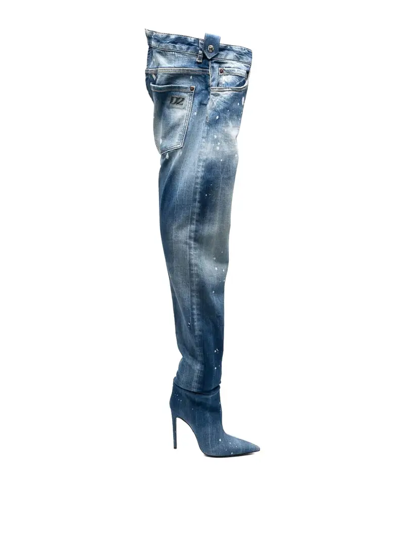 Dsquared2 Stivali con tacco Denim 4012628