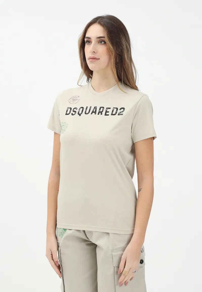 Dsquared2 T-shirt Donna Beige 917425