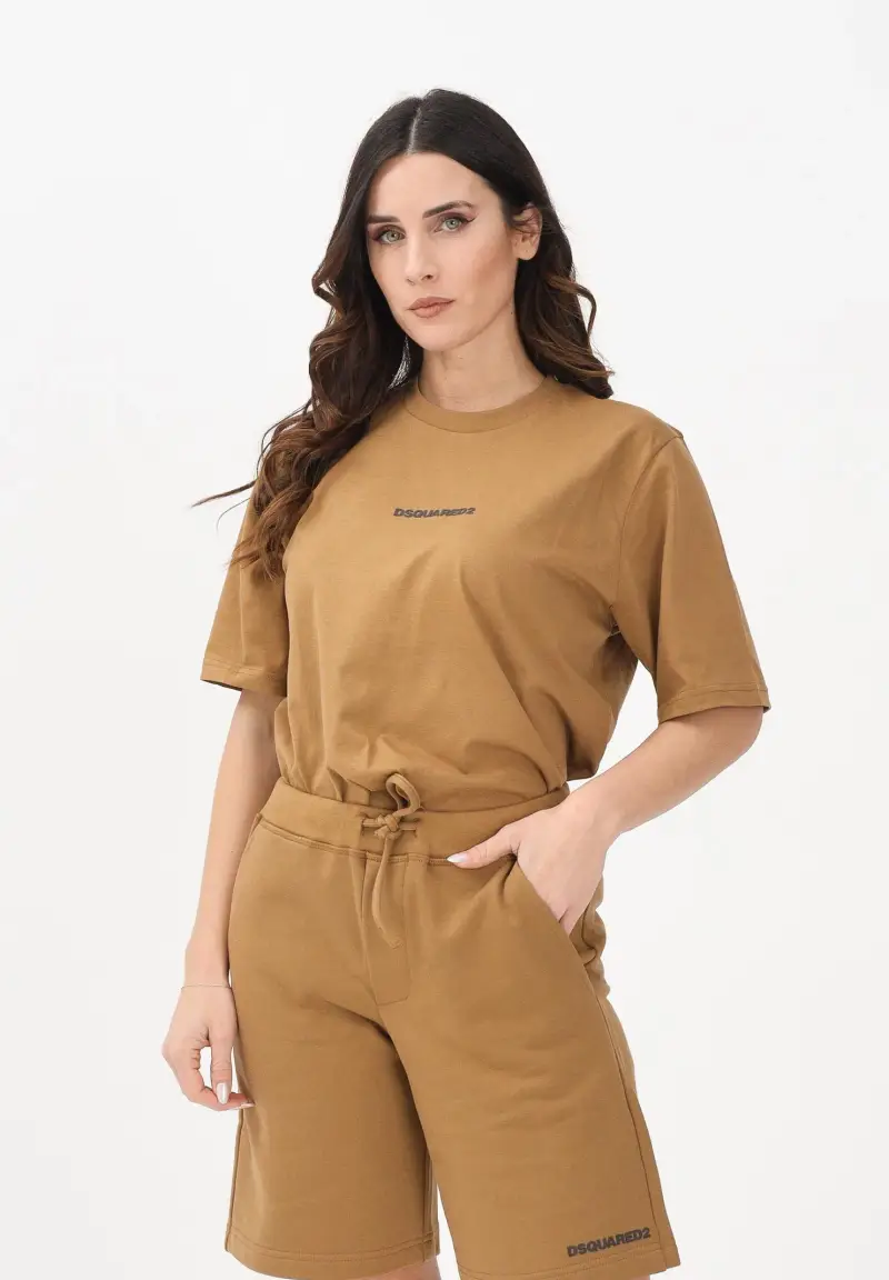 Dsquared2 T-shirt Donna Marrone 4094669 miniatura 2