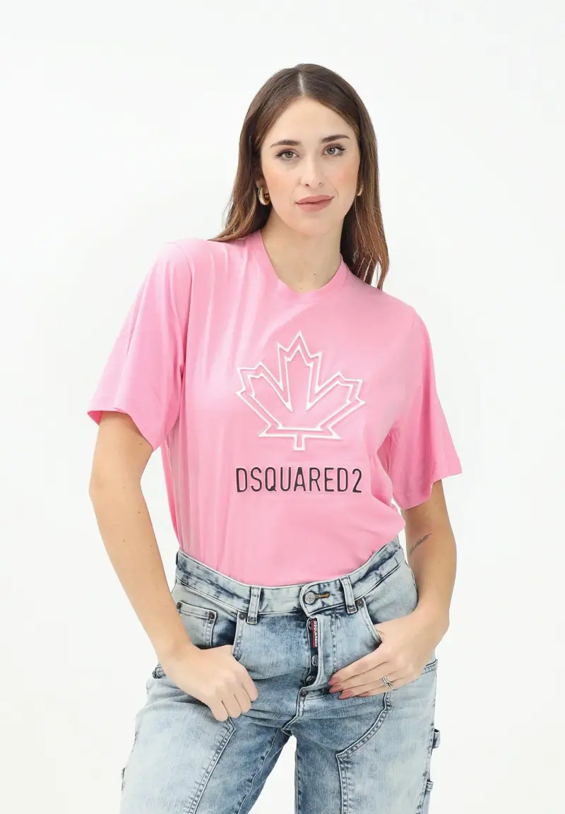 Dsquared2 T-shirt Donna Rosa 3103445 miniatura 2