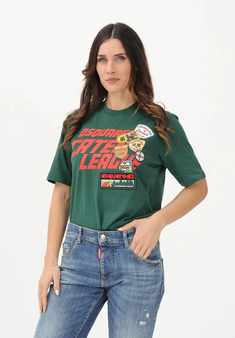 Dsquared2 T-shirt Donna Verde 4094653 miniatura 2