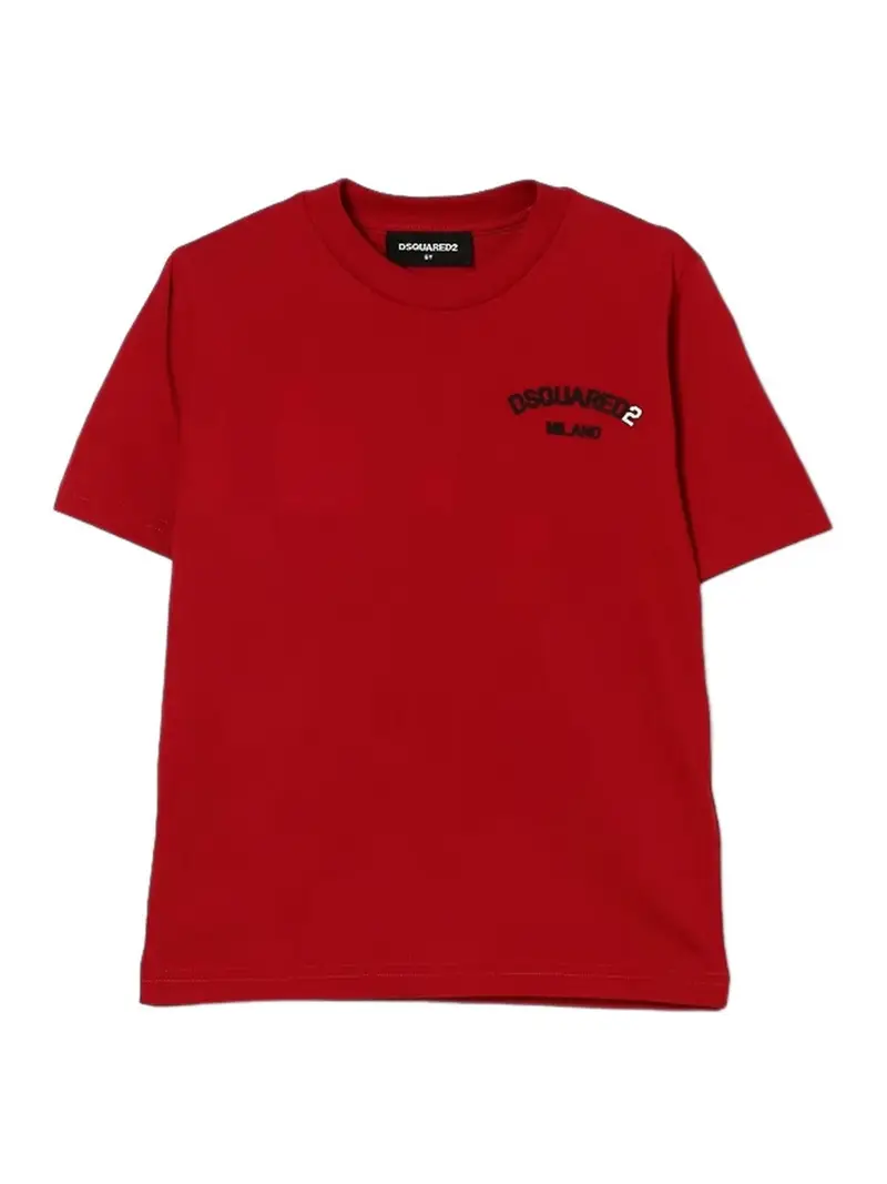 T-Shirt Con Logo Rosso