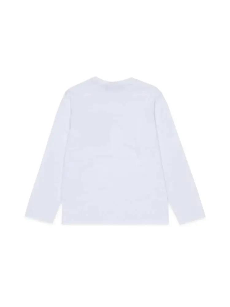 tshirt bianca bambino con logo miniatura 2