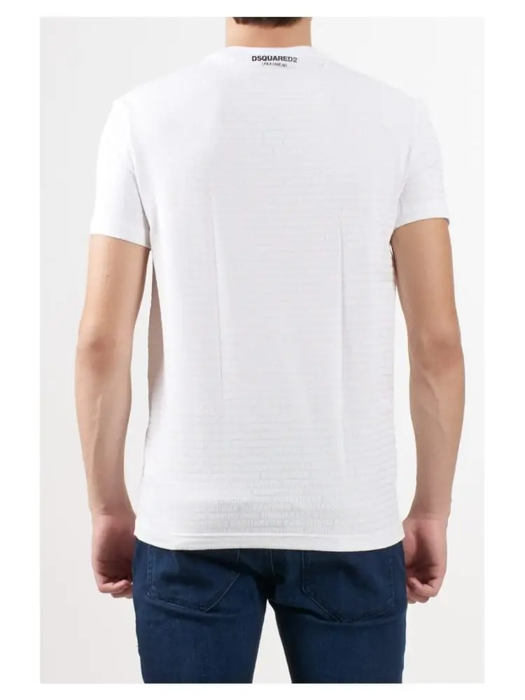 tshirt bianca uomo logo all over miniatura 2