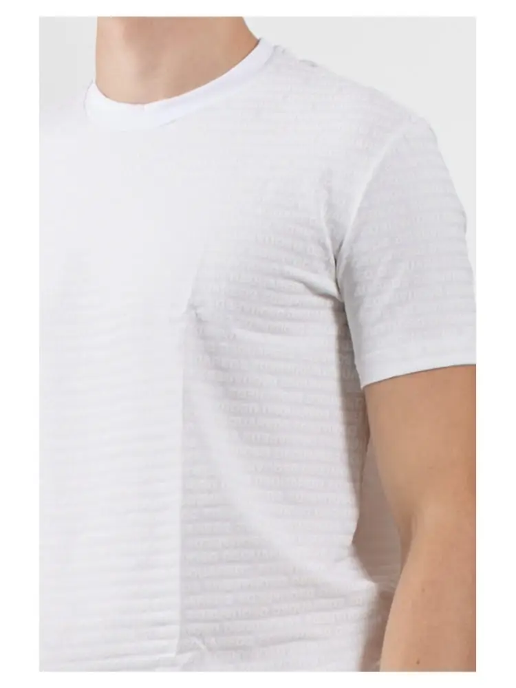 tshirt bianca uomo logo all over miniatura 3