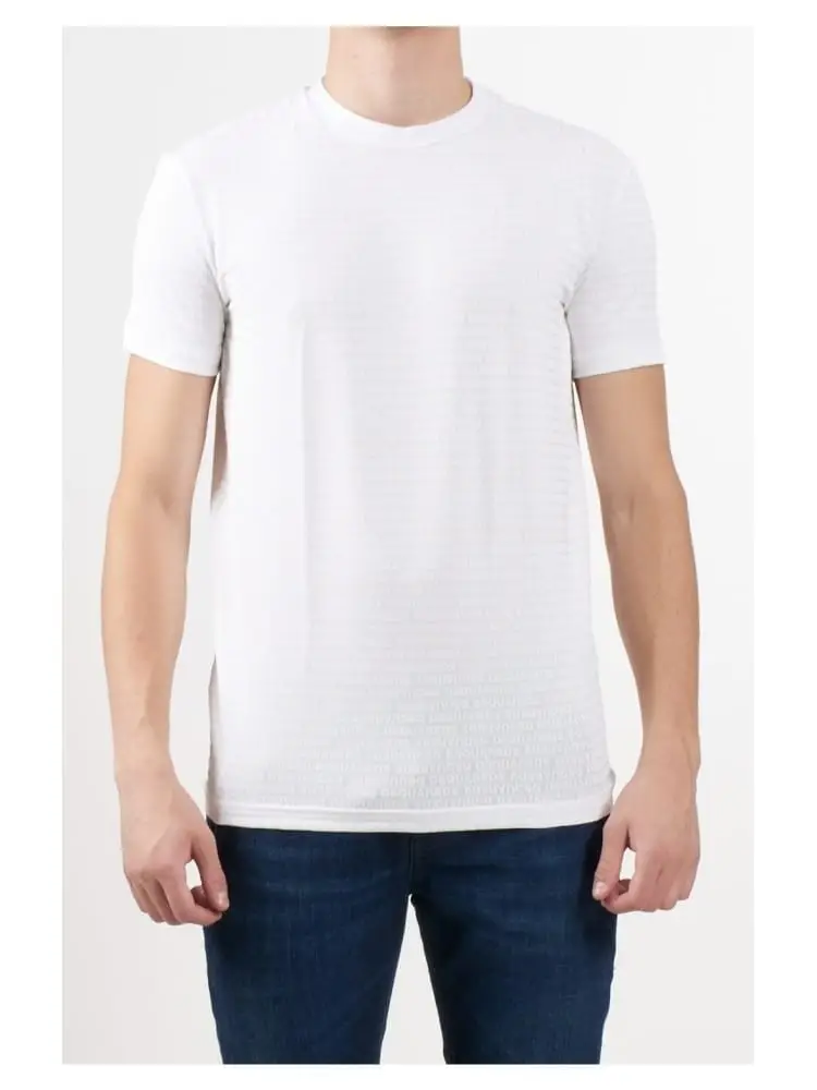 tshirt bianca uomo logo all over