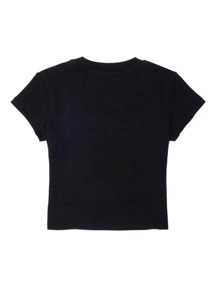 tshirt nera bambina mini logo miniatura 2