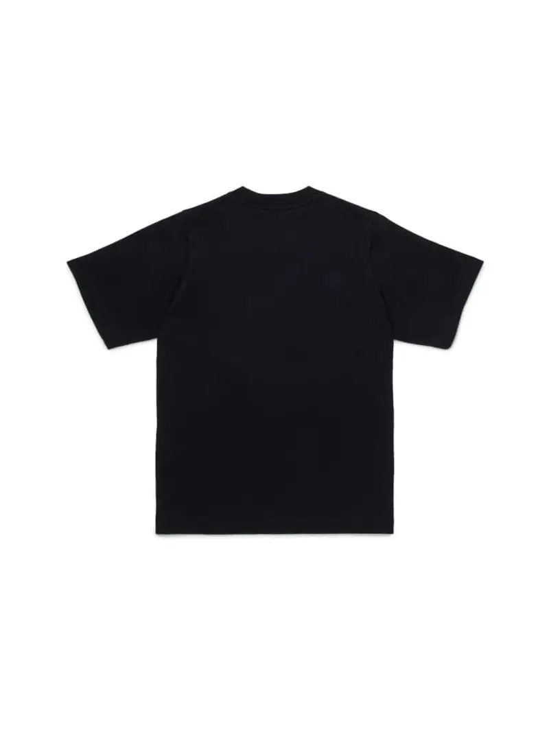 Dsquared2 tshirt nera bambino in cotone maxi logo in rilievo sul davanti miniatura 2