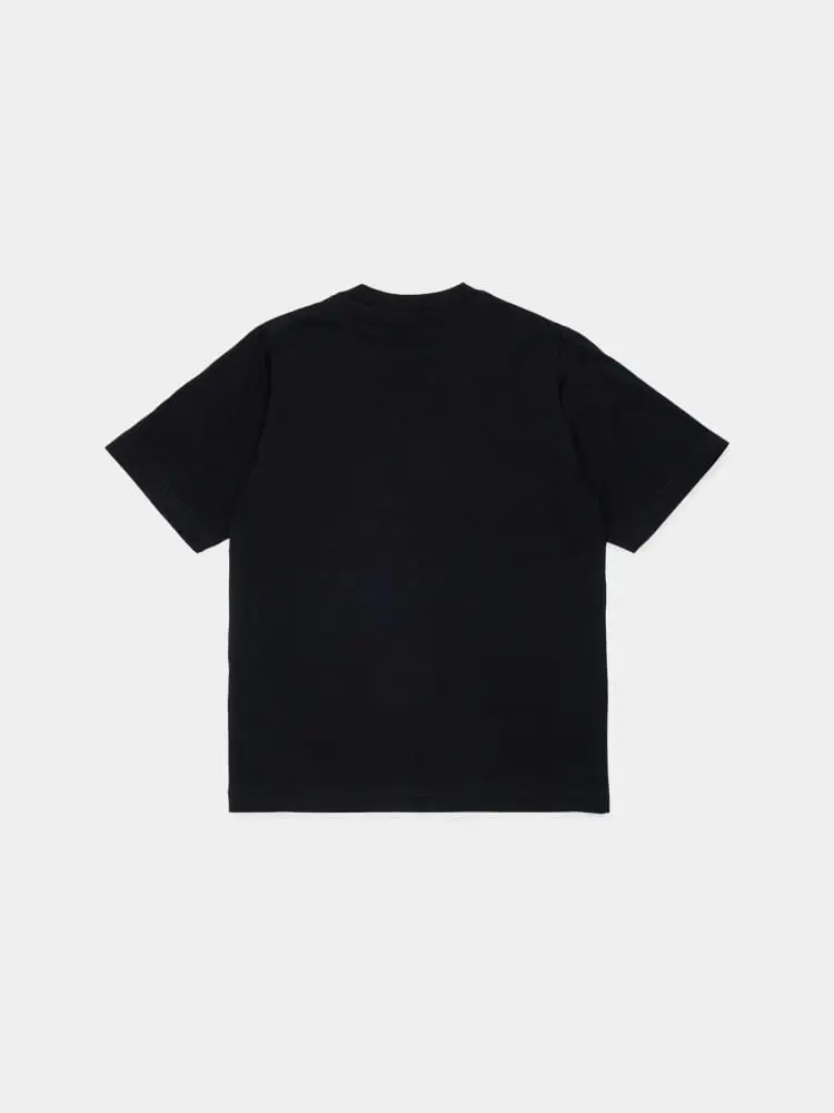 tshirt nera bambino logo lettering miniatura 2