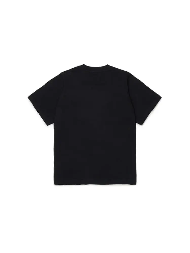 tshirt nera neonato maxi logo miniatura 2