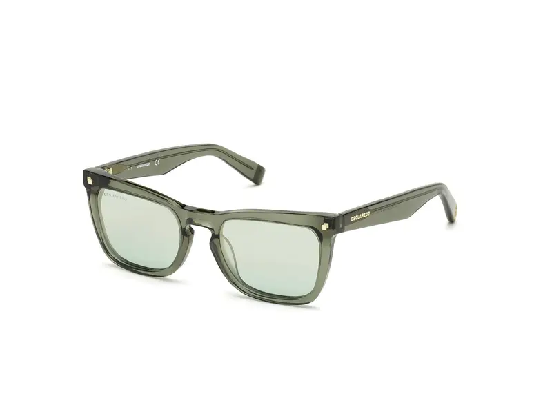 Dsquared2 Unisex DQ0340 CAT 93Q Occhiali da sole outlet Acetato Verde Verde Squadrata Specchiate