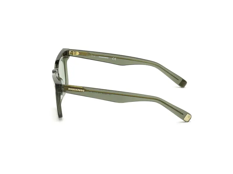 Dsquared2 Unisex DQ0340 CAT 93Q Occhiali da sole outlet Acetato Verde Verde Squadrata Specchiate miniatura 2