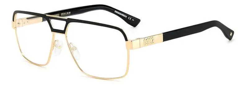 Dsquared2 Uomo D2 0034 2M2 Montature da vista Metallo Oro  Squadrata