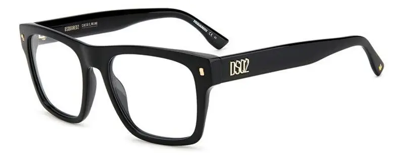 Dsquared2 Uomo D2 0037 2M2 Montature da vista Acetato Nero  Squadrata