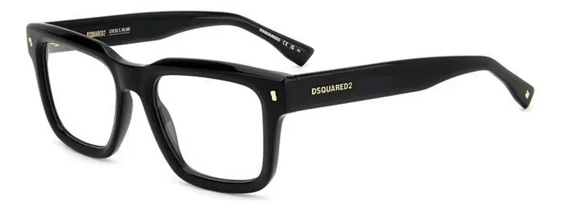 Dsquared2 Uomo D2 0090 807 Montature da vista Plastica Nero  Squadrata