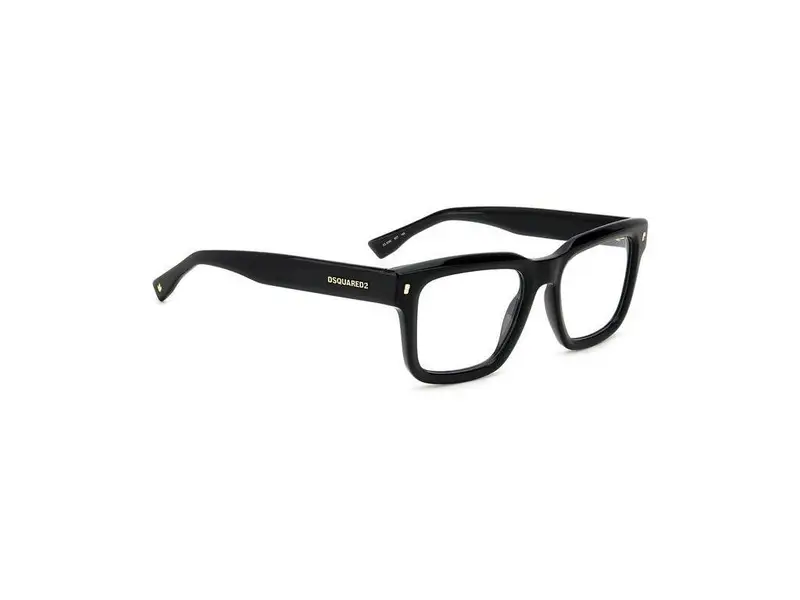 Dsquared2 Uomo D2 0090 807 Montature da vista Plastica Nero Squadrata miniatura 2